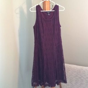 Size L Alfani burgundy lace dressed